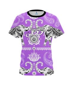 Columbia 300 Tribal Elephants Purple CoolWick Bowling Jersey