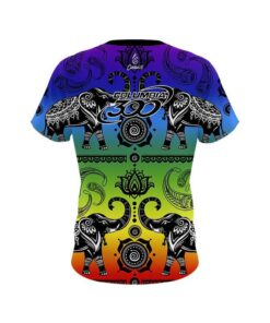 Alternative view of Columbia 300 Tribal Elephants Rainbow CoolWick Bowling Jersey