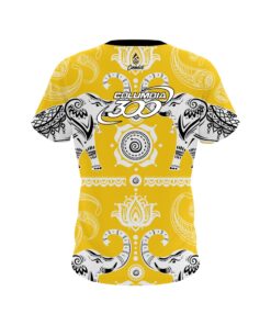 Alternative view of Columbia 300 Tribal Elephants Yellow CoolWick Bowling Jersey