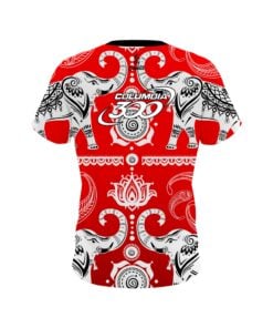 Alternative view of Columbia 300 Tribal Elephants Red CoolWick Bowling Jersey