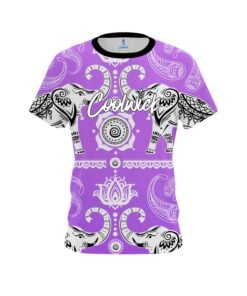 Signature Coolwick Tribal Elephants Purple Bowling Jersey