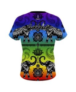 Alternative view of Signature Coolwick Tribal Elephants Rainbow Bowling Jersey