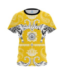 Signature Coolwick Tribal Elephants Yellow Bowling Jersey