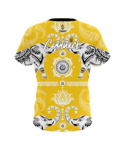 Alternative view of Signature Coolwick Tribal Elephants Yellow Bowling Jersey