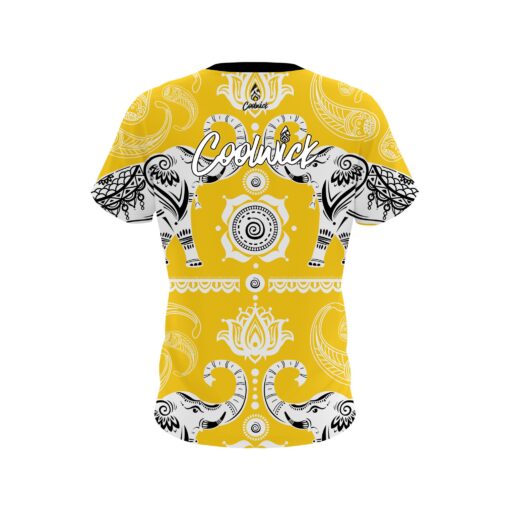 Signature Coolwick Tribal Elephants Yellow Bowling Jersey - Image 2