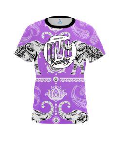 DV8 Tribal Elephants Purple CoolWick Bowling Jersey