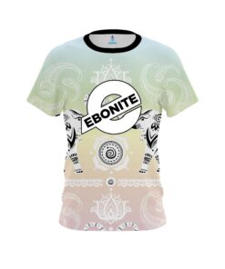 Ebonite Tribal Elephants Pastel Rainbow CoolWick Bowling Jersey