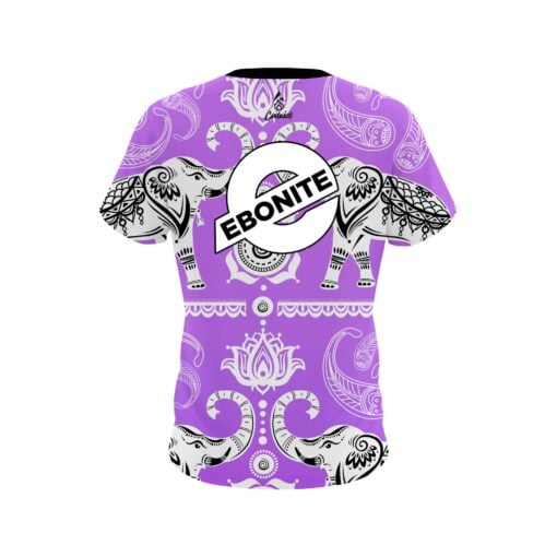 Ebonite Tribal Elephants Purple CoolWick Bowling Jersey - Image 2