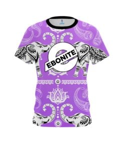 Ebonite Tribal Elephants Purple CoolWick Bowling Jersey