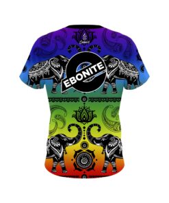 Alternative view of Ebonite Tribal Elephants Rainbow CoolWick Bowling Jersey