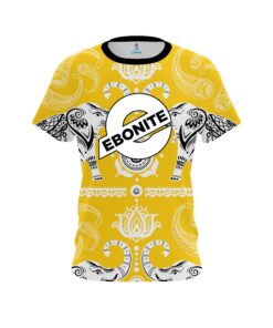 Ebonite Tribal Elephants Yellow CoolWick Bowling Jersey