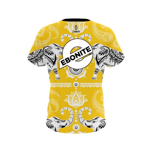 Ebonite Tribal Elephants Yellow CoolWick Bowling Jersey - Image 2