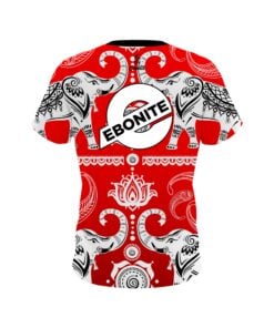 Alternative view of Ebonite Tribal Elephants Red CoolWick Bowling Jersey