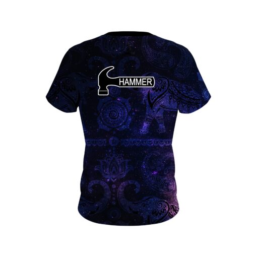 Hammer Tribal Elephants Galaxy CoolWick Bowling Jersey - Image 2