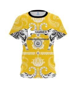 Hammer Tribal Elephants Yellow CoolWick Bowling Jersey