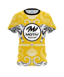 Motiv Tribal Elephants Yellow CoolWick Bowling Jersey