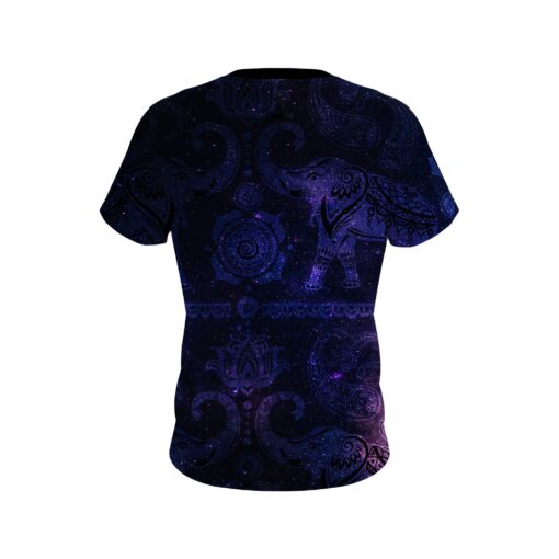 Plain Tribal Elephants Galaxy CoolWick Bowling Jersey - Image 2