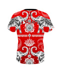 Alternative view of Pyramid Tribal Elephants Red CoolWick Bowling Jersey