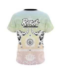 Alternative view of Radical Tribal Elephants Pastel Rainbow CoolWick Bowling Jersey