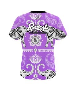 Alternative view of Radical Tribal Elephants Purple CoolWick Bowling Jersey