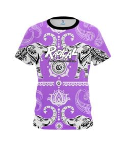Radical Tribal Elephants Purple CoolWick Bowling Jersey