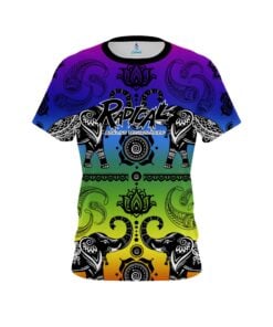 Radical Tribal Elephants Rainbow CoolWick Bowling Jersey