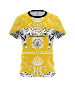 Radical Tribal Elephants Yellow CoolWick Bowling Jersey