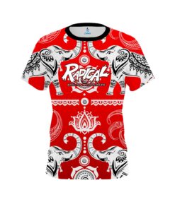 Radical Tribal Elephants Red CoolWick Bowling Jersey
