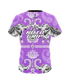 Alternative view of Roto Grip Tribal Elephants Purple CoolWick Bowling Jersey
