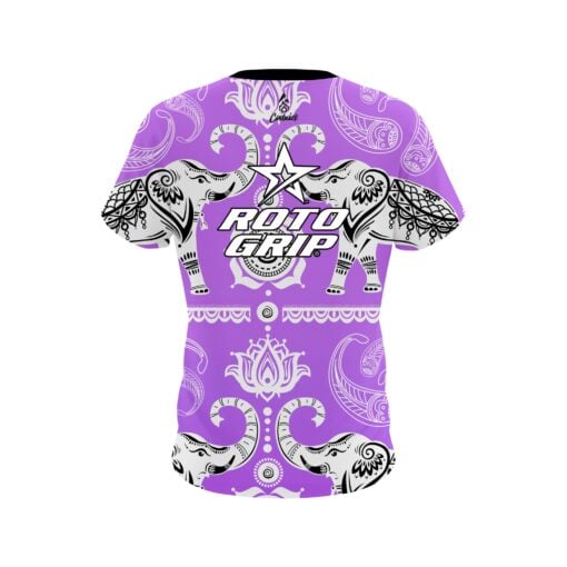 Roto Grip Tribal Elephants Purple CoolWick Bowling Jersey - Image 2