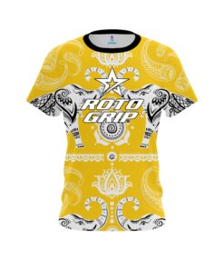 Roto Grip Tribal Elephants Yellow CoolWick Bowling Jersey