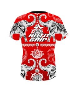 Alternative view of Roto Grip Tribal Elephants Red CoolWick Bowling Jersey