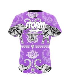 Alternative view of Storm Tribal Elephants Purple CoolWick Bowling Jersey