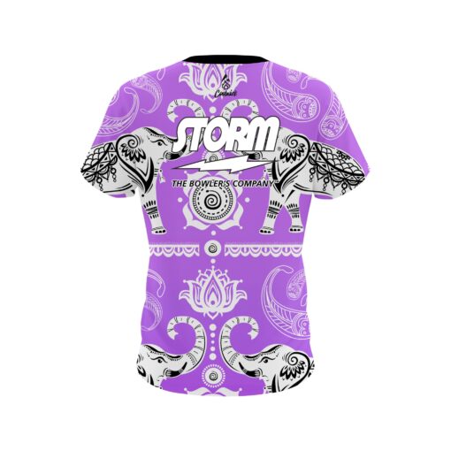 Storm Tribal Elephants Purple CoolWick Bowling Jersey - Image 2