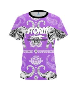 Storm Tribal Elephants Purple CoolWick Bowling Jersey