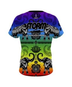 Alternative view of Storm Tribal Elephants Rainbow CoolWick Bowling Jersey