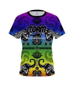 Storm Tribal Elephants Rainbow CoolWick Bowling Jersey