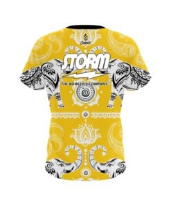 Alternative view of Storm Tribal Elephants Yellow CoolWick Bowling Jersey