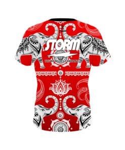 Alternative view of Storm Tribal Elephants Red CoolWick Bowling Jersey