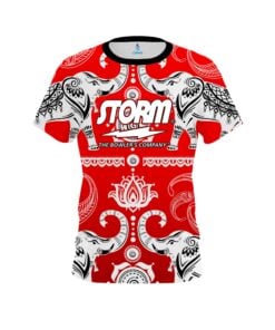 Storm Tribal Elephants Red CoolWick Bowling Jersey
