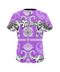 Alternative view of Track Tribal Elephants Purple CoolWick Bowling Jersey