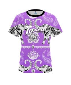 Track Tribal Elephants Purple CoolWick Bowling Jersey