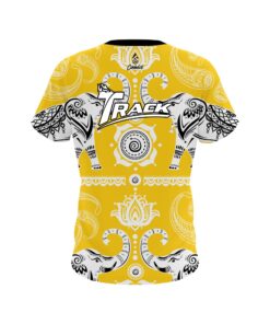 Alternative view of Track Tribal Elephants Yellow CoolWick Bowling Jersey