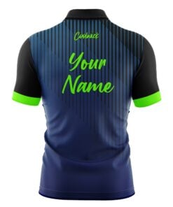 Alternative view of CoolWick Elite Blue and Green Quartet Sash Zip Jersey