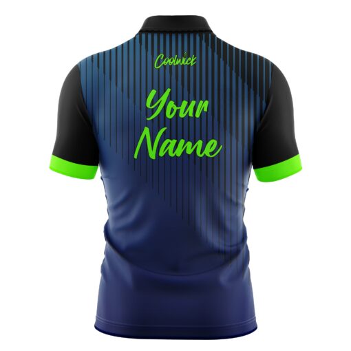 CoolWick Elite Blue and Green Quartet Sash Zip Jersey - Image 2