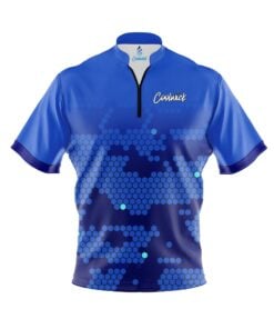 CoolWick Elite Blue Molecules Sash Zip Jersey