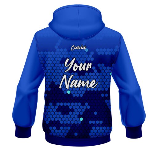 CoolWick Elite Blue Molecule Hoodie - Image 2