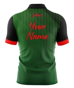 Alternative view of CoolWick Elite Green and Red Quartet Sash Zip Jersey