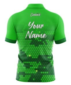 Alternative view of CoolWick Elite Green Molecules Sash Zip Jersey