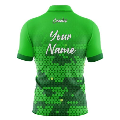 CoolWick Elite Green Molecules Sash Zip Jersey - Image 2